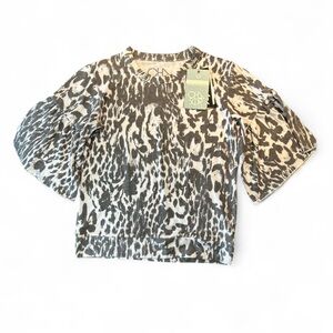 Chaser Stylish Girls Animal Print Top, size 12, NWT